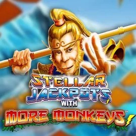 Stellar Jackpots with More Monkeys online game logo by Lightning Box Game on letssjackpot.nl