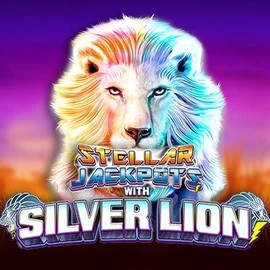 Stellar Jackpots with Silver Lion slot icon by Lightning Box Game, available at Letsjackpot Casino